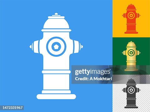 Fire hydrant icon set. Fire hydrant icon set.