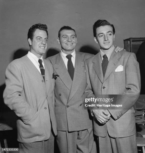 Portrait of Frankie Laine and Vic Damone, New York, N.Y., 1946. Creator: William Paul Gottlieb.