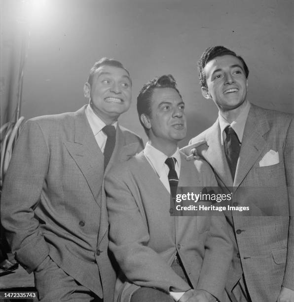 Portrait of Frankie Laine and Vic Damone, New York, N.Y., 1946. Creator: William Paul Gottlieb.