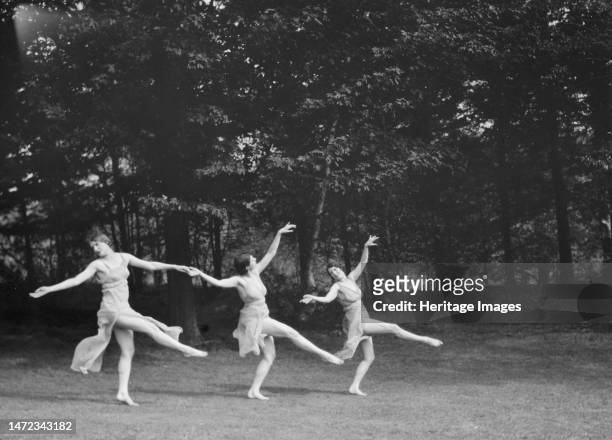 Elizabeth Duncan dancers and children, 1929. Creator: Arnold Genthe.