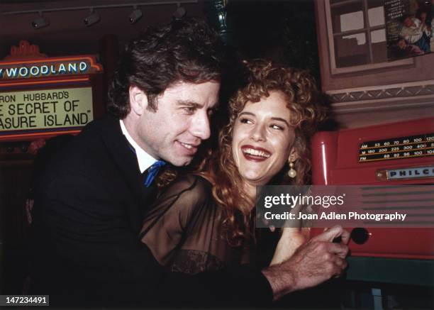 John Travolta and wife Kelly Preston at the opening of the Church of Scientology Museum in Los Angeles.