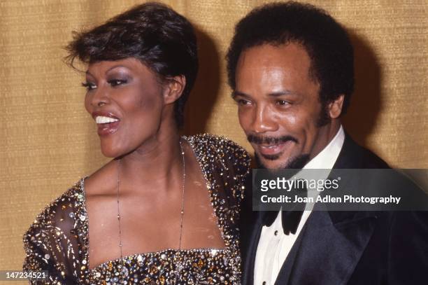 Dionne Warwick and Quincy Jones at the 22nd Annual GRAMMY Awards on February 27, 1980 at the Shrine Auditorium in Los Angeles, California.
