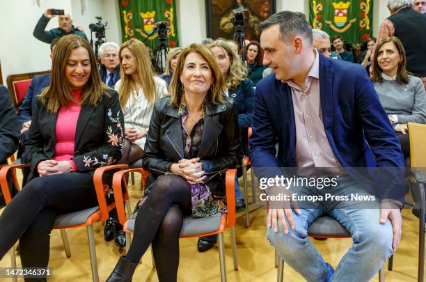 The Minister of Transport, Mobility and Urban Agenda, Raquel Sanchez , at the presentation of the Program of Actions of the Ministry of Transport,...