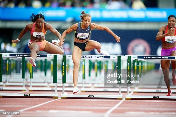 Olympic Trials: Pavi'Elle James and Joanna Hayes in action during Women's 100M Hurdles First Round at Hayward Field. Eugene, OR 6/22/2012 CREDIT:...