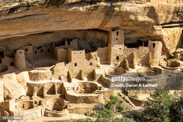 cliff palace at mesa verde national park - anasazi culture 個照片及圖片檔