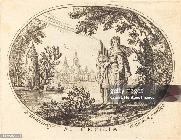 Saint Cecilia in a Landscape. Creator: Balthasar Moncornet.