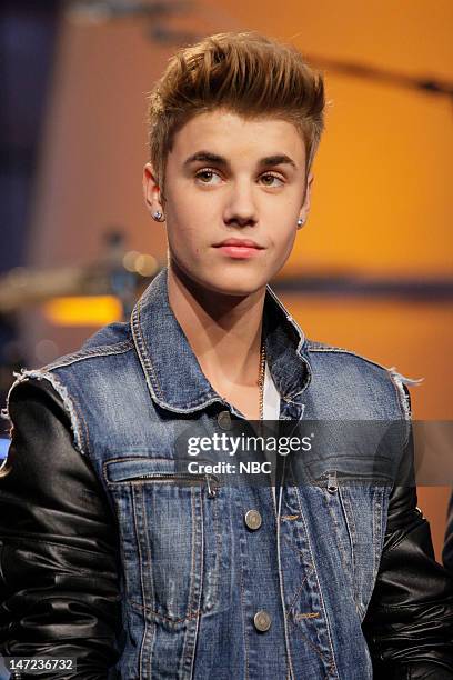 Episode 4279 -- Pictured: Musical guest Justin Bieber on June 27, 2012 --