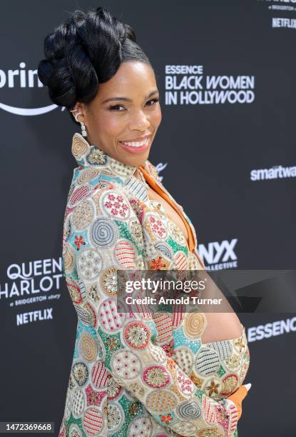 Angela Lewis attends the 2023 ESSENCE Black Women In Hollywood Awards at Fairmont Century Plaza on March 09, 2023 in Los Angeles, California.