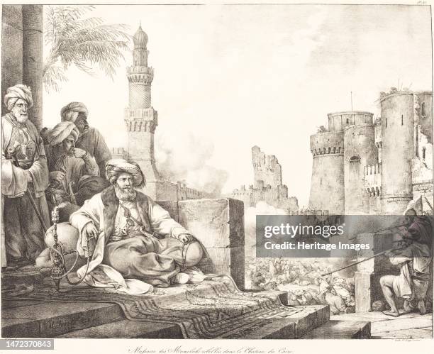 Massacre des Mameluks Rebelles dans le Château de Caire, 1818. Massacre of Mamluk rebels at a castle in Cairo, Egypt, 1818. Creator: Emile...