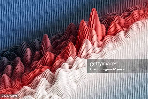 digitally generated image of isometric data chart - america economy stockfoto's en -beelden