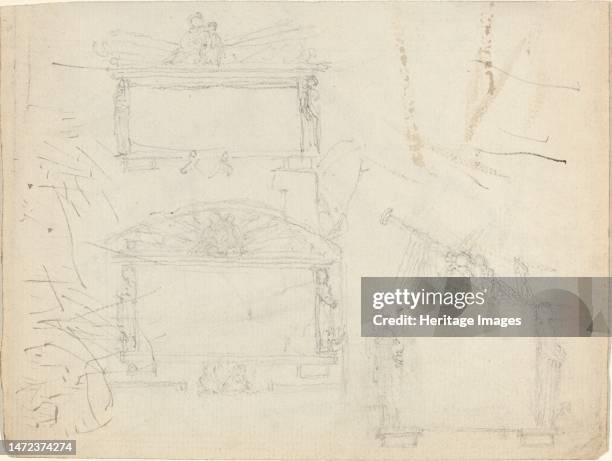 Designs for Monuments [recto and verso]. Creator: John Flaxman.