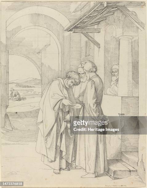 Peter Paying the Temple Tax, 1820/1821. Creator: Gustav Heinrich Nacke.