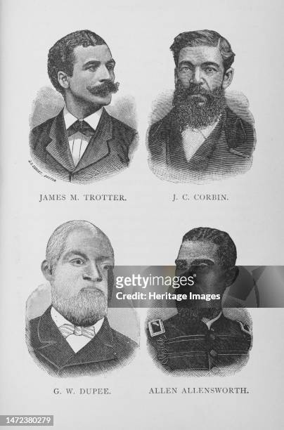 James M. Trotter, J. C. Corbin, G. W. Dupee, Allen Allensworth, 1887. Prominent African-Americans. James Monroe Trotter, teacher, soldier, employee...