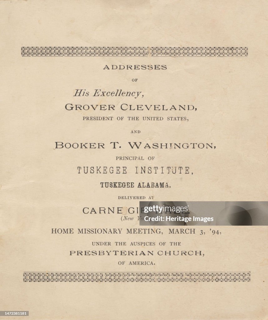 His Addresses Addresses of His Excellency, Grover Cleveland and Booker T.... News ...