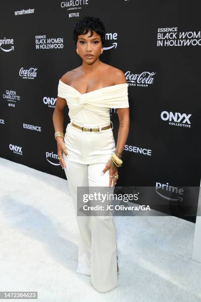 Karrueche Tran attends Essence 16th Annual Black Women in Hollywood Awards at Fairmont Century Plaza on March 09, 2023 in Los Angeles, California.