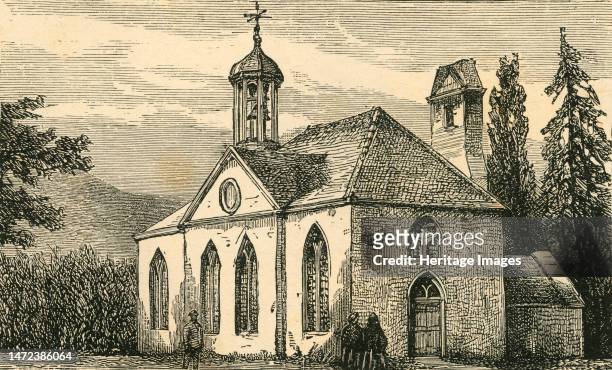 'Old Crathie Church, Balmoral: Now The Site of the New Church', c1897. The regular place of worship of the British royal family when they are in...