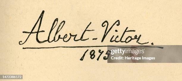 'Albert Victor, 1875 - Signature', . Prince Albert Victor was the son of the Prince and Princess of Wales, . After falling ill with influenza during...