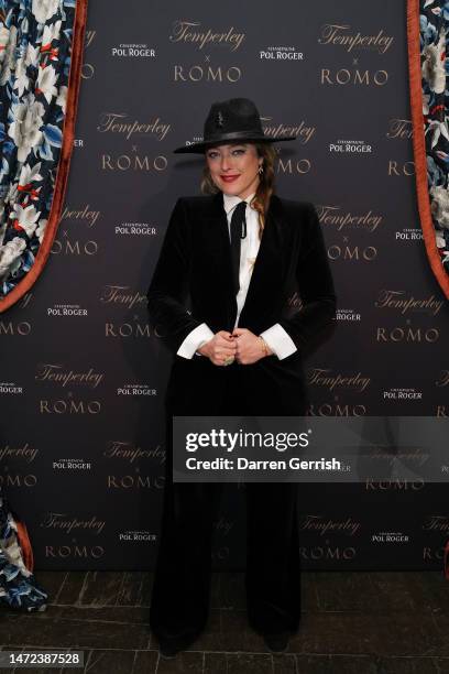 Alice Temperley attends the launch party of Temperley X Romo on March 09, 2023 in London, England.