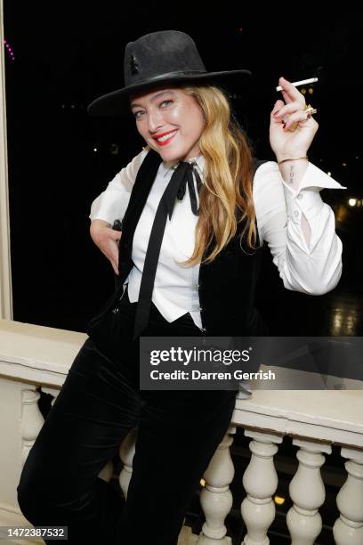 Alice Temperley attends the launch party of Temperley X Romo on March 09, 2023 in London, England.