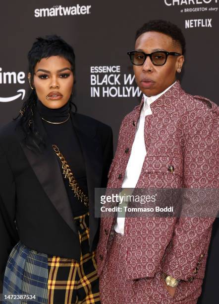 Teyana Taylor and Lena Waithe attend Essence 16th Annual Black Women in Hollywood Awards at Fairmont Century Plaza on March 09, 2023 in Los Angeles,...