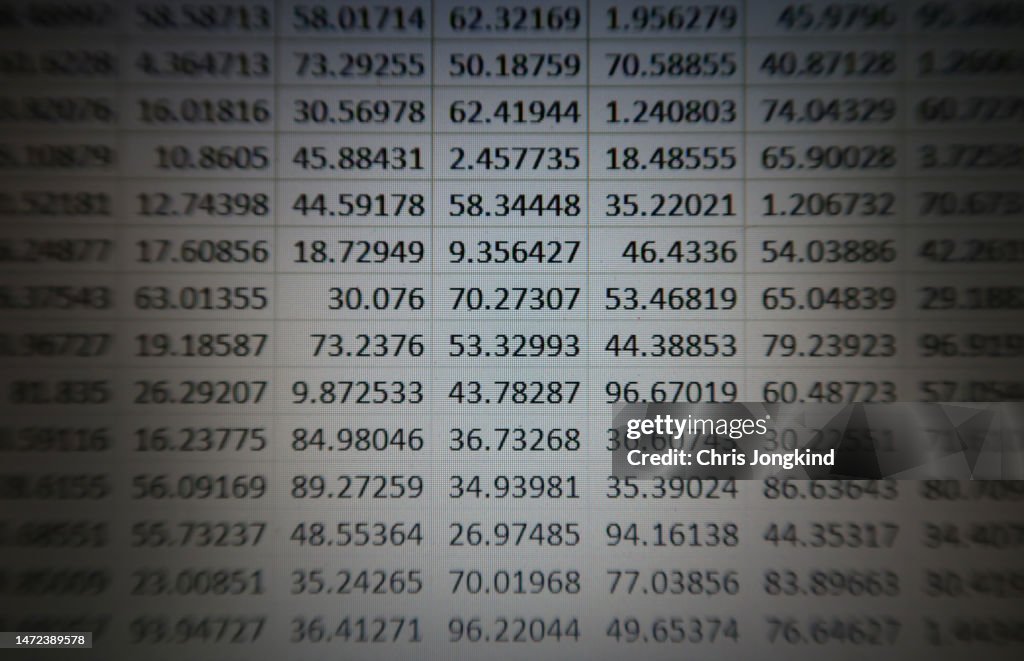 Grid of Random Numbers in Spreadsheet