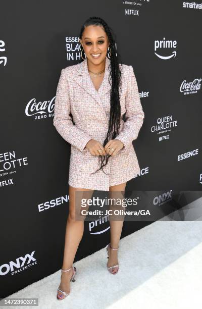 Tia Mowry attends Essence 16th Annual Black Women in Hollywood Awards at Fairmont Century Plaza on March 09, 2023 in Los Angeles, California.