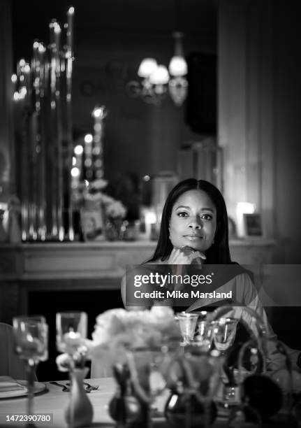 Naomie Harris visits the Omega Her Time House on March 09, 2023 in London, England.