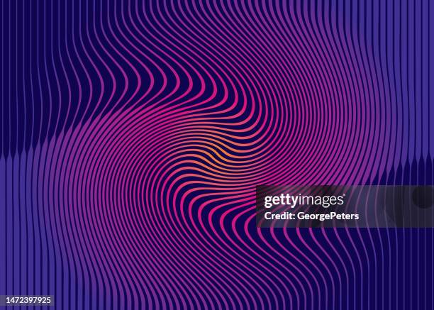 stockillustraties, clipart, cartoons en iconen met halftone pattern, abstract background of rippled, wavy lines - illusie