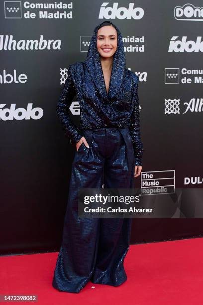 Ana Moya attends the "Idolo" Awards 2023 at Gran Teatro Caixabank Príncipe Pío on March 09, 2023 in Madrid, Spain.