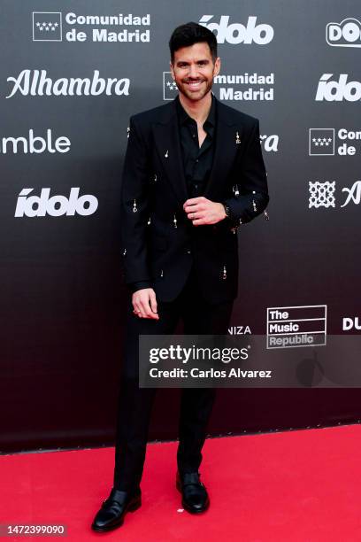 Andy Mcdougall attends the "Idolo" Awards 2023 at Gran Teatro Caixabank Príncipe Pío on March 09, 2023 in Madrid, Spain.