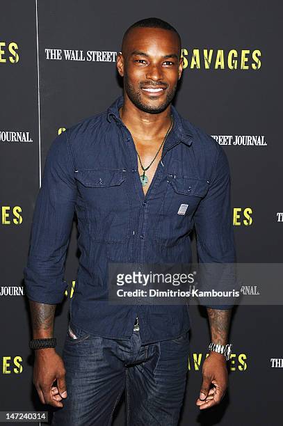 Tyson Beckford attends the "Savages" New York Premiere at SVA Theater on June 27, 2012 in New York City.