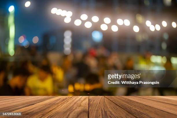 blur dark bar or cafe at night - kitchen bar stock-fotos und bilder