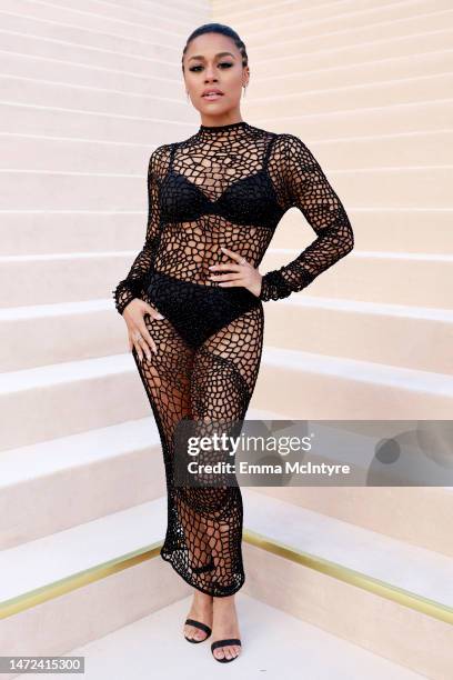 Ariana DeBose attends the Versace FW23 Show at Pacific Design Center on March 09, 2023 in West Hollywood, California.