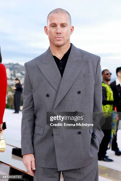Channing Tatum attends the Versace FW23 Show at Pacific Design Center on March 09, 2023 in West Hollywood, California.