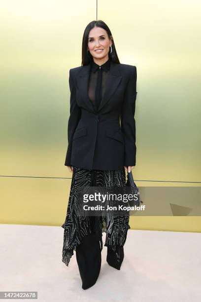 Demi Moore attends the Versace FW23 Show at Pacific Design Center on March 09, 2023 in West Hollywood, California.