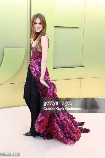 Allison Williams attends the Versace FW23 Show at Pacific Design Center on March 09, 2023 in West Hollywood, California.