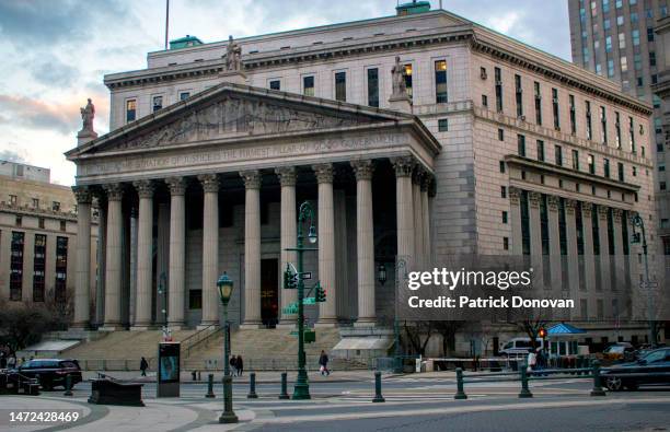 new york county supreme court, manhattan, new york, usa - new york county courthouse fotografías e imágenes de stock