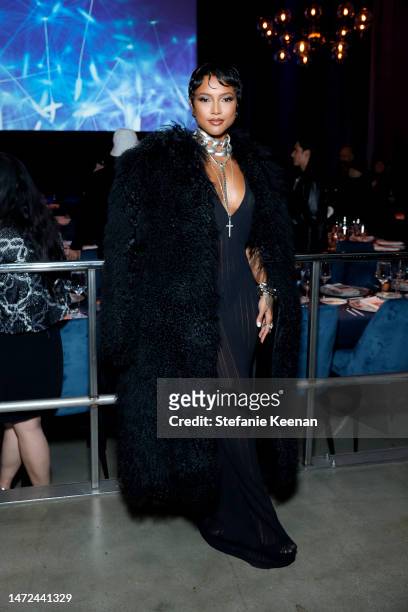 Karrueche Tran attends the Green Carpet Fashion Awards 2023 on March 09, 2023 in Los Angeles, California.