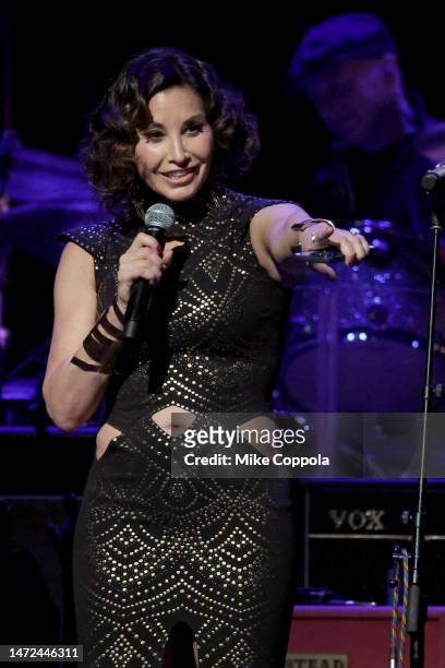 Gina Gershon appears at the Seventh Annual LOVE ROCKS NYC Benefit Concert for God’s Love We Deliver at Beacon Theatre on March 09, 2023 in New York...