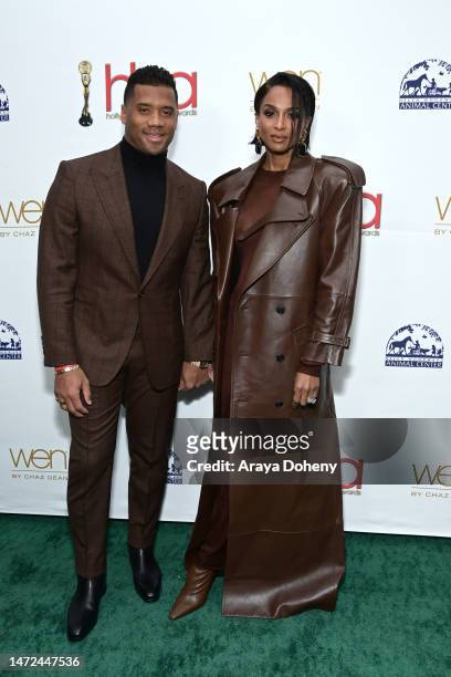 Russell Wilson and Ciara attend the 8th Annual Hollywood Beauty Awards at Taglyan Complex on March 09, 2023 in Los Angeles, California.