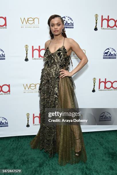 Andra Day attends the 8th Annual Hollywood Beauty Awards at Taglyan Complex on March 09, 2023 in Los Angeles, California.