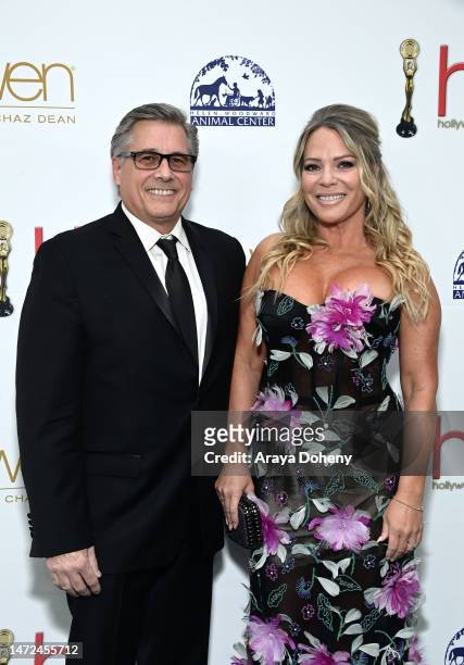 Kevin Mazur and Jennifer Mazur attend the 8th Annual Hollywood Beauty Awards at Taglyan Complex on March 09, 2023 in Los Angeles, California.