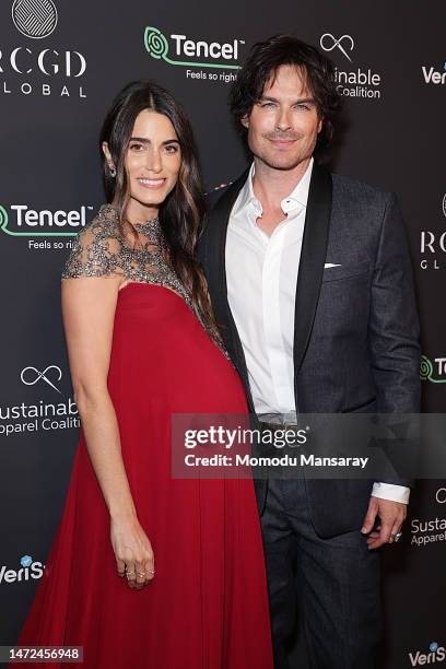 Nikki Reed and Ian Somerhalder attend RCGD Global Pre-Oscars annual celebration at Eveleigh on March 09, 2023 in West Hollywood, California.