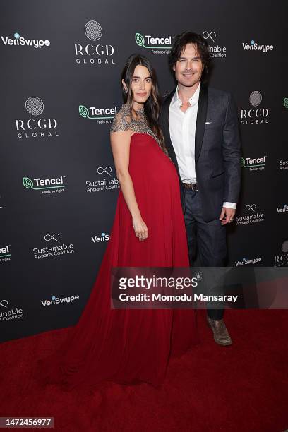 Nikki Reed and Ian Somerhalder attend RCGD Global Pre-Oscars annual celebration at Eveleigh on March 09, 2023 in West Hollywood, California.