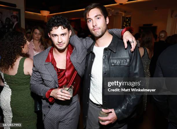 Gavin Leatherwood and Austin North attend Vanity Fair And TikTok Celebrate Vanities: A Night For Young Hollywood In Los Angeles on March 08, 2023 in...