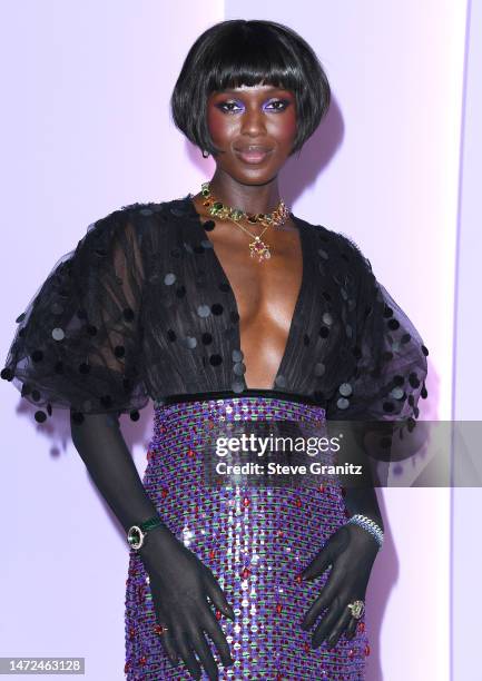 Jodie Turner-Smith arrives at the 2023 Green Carpet Fashion Awards at NeueHouse Hollywood on March 09, 2023 in Hollywood, California.
