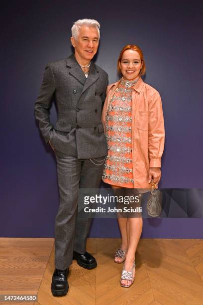 This image has been retouched Baz Luhrmann and Lillian Amanda Luhrmann at Gucci Osteria da Massimo Bottura on March 09, 2023 in Beverly Hills,...