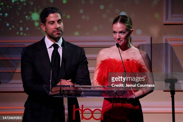 Adam Rodriguez and A. J. Cook speak at the 8th Annual Hollywood Beauty Awards Benefiting Helen Woodward Animal Center at Taglyan Complex on March 09,...