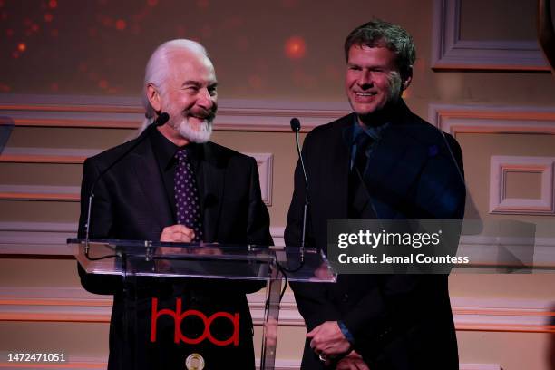 Rick Baker and Joel Harlow speak at the 8th Annual Hollywood Beauty Awards Benefiting Helen Woodward Animal Center at Taglyan Complex on March 09,...