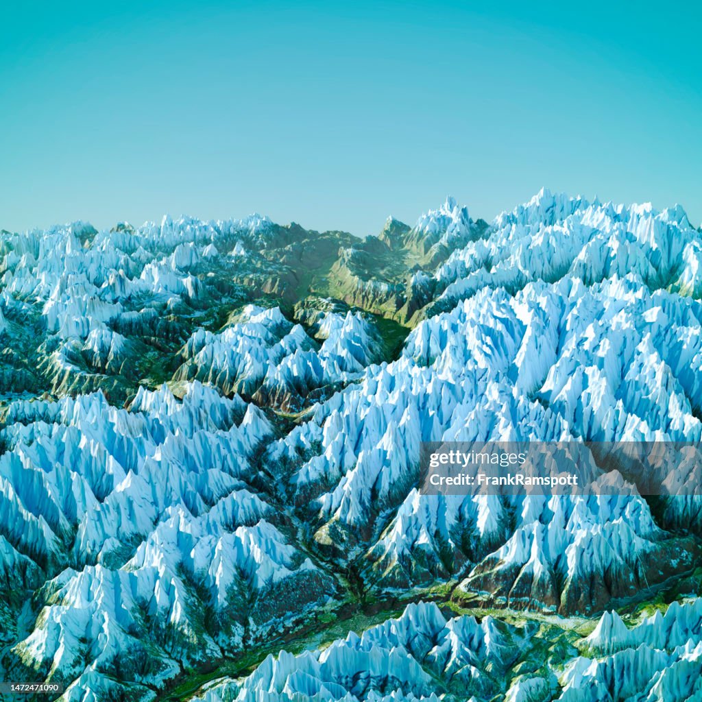 Paso del Brennero Innsbruck Mapa topográfico Vista 3D Color